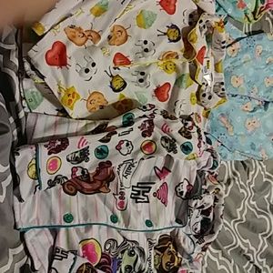 6 pair girls winter pajama sets